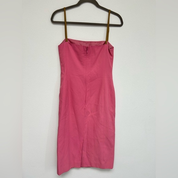 Vintage Doncaster strappy Pink Cotton Dress with Suede Buckle Tank Straps size 2 - Picture 3 of 7